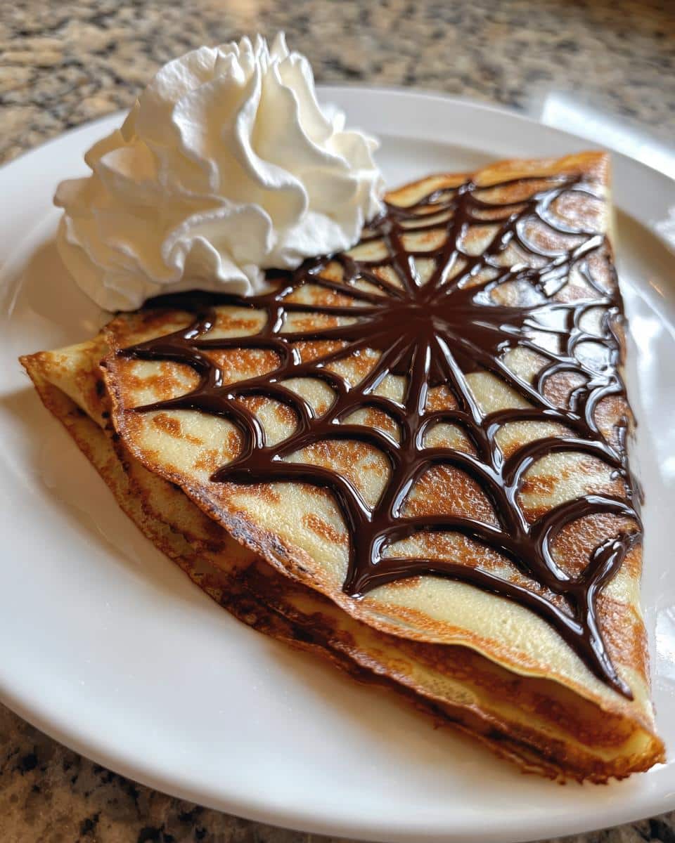 Spiderweb Crepes: Spooky & Delicious halloween breakfast