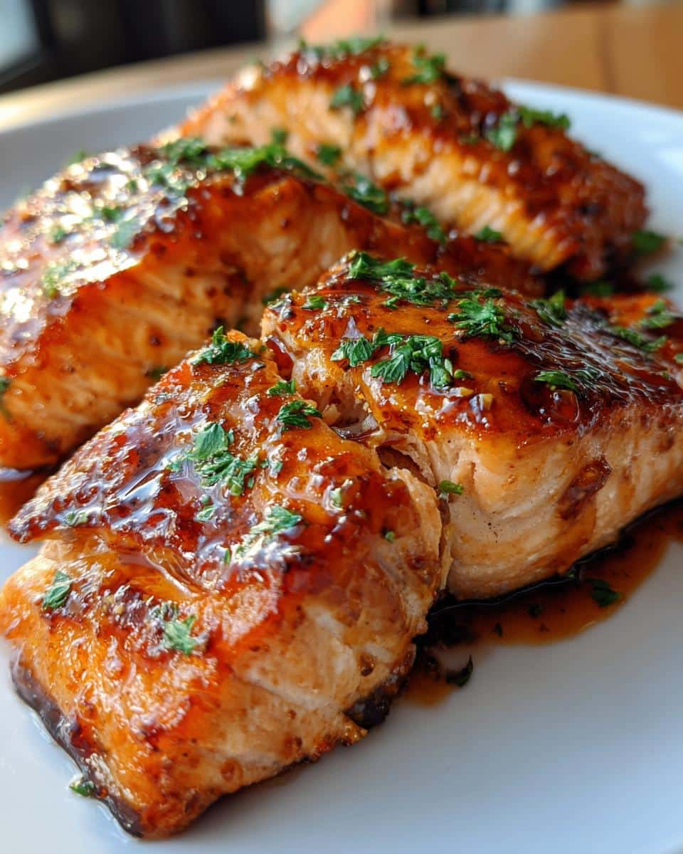 Texas Roadhouse Style Baked Salmon with Sweet and Savory Glaze - detail 1