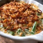 classic Campbells Green Bean Casserole for Thanksgiving dinner
