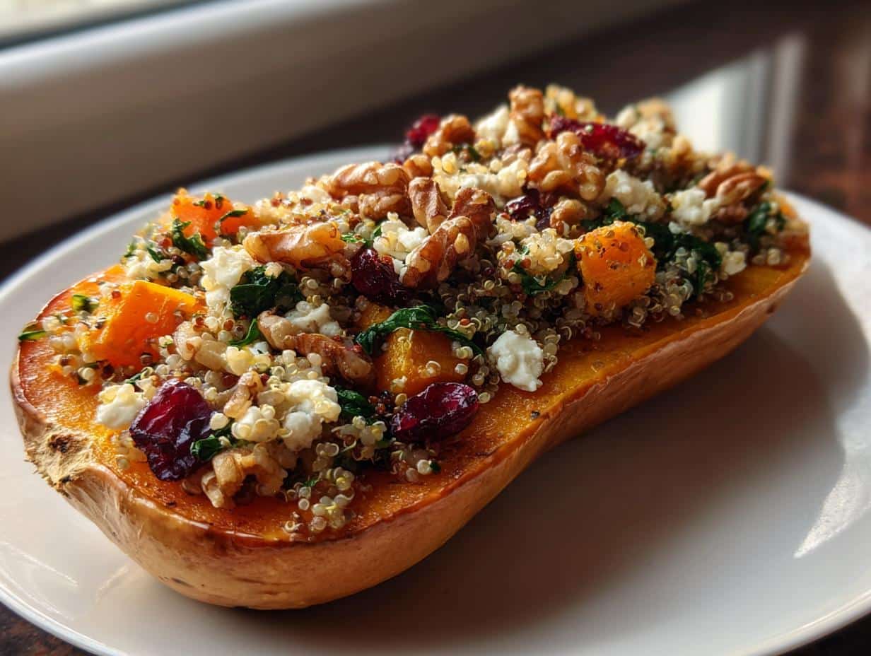 easy Stuffed Butternut Squash Recipe - detail 1