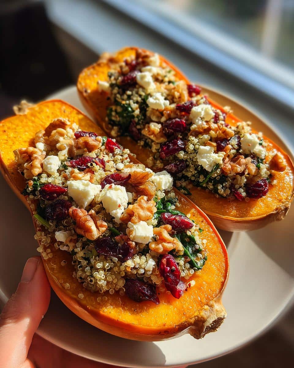 easy Stuffed Butternut Squash Recipe - detail 3