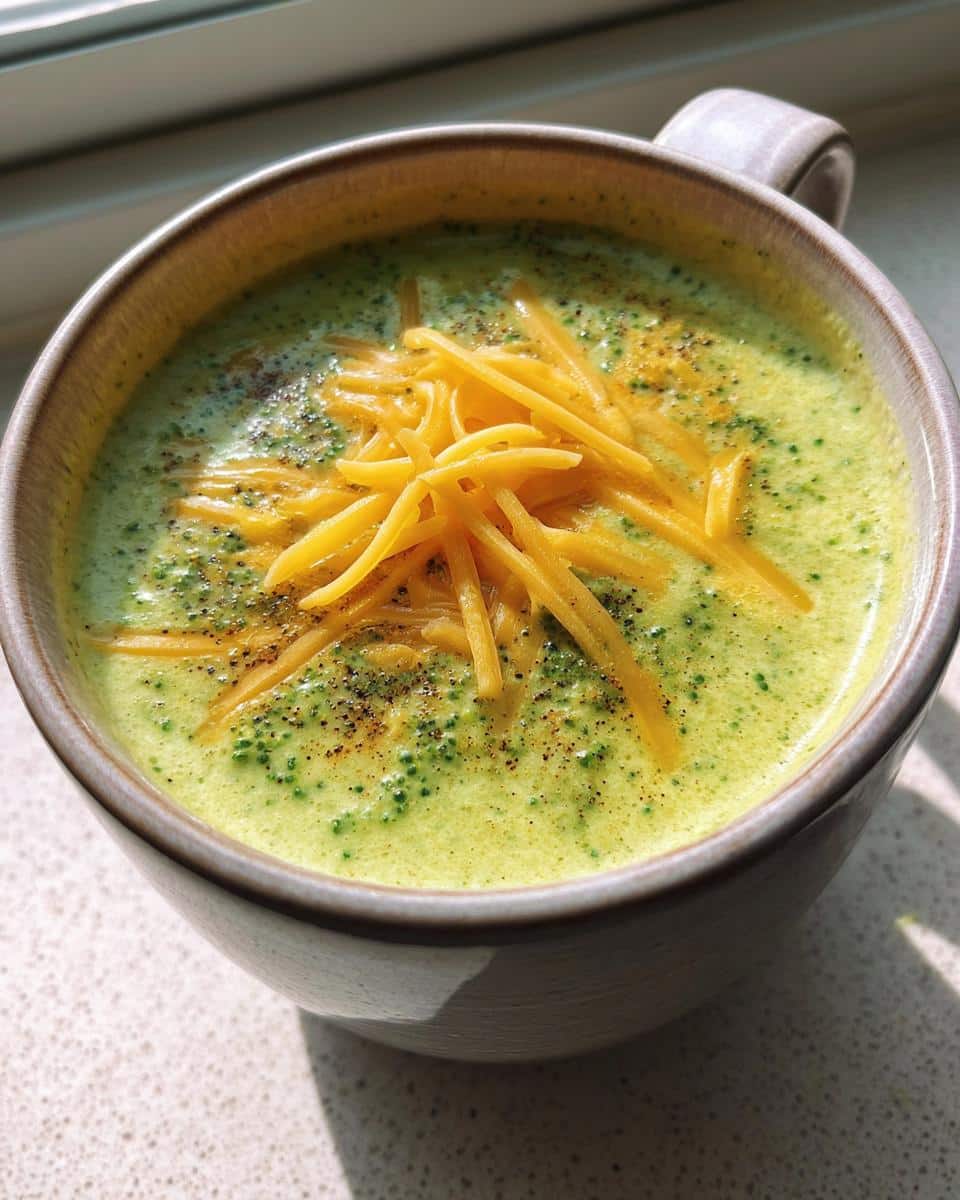high Protein Broccoli Cheddar Soup - detail 2
