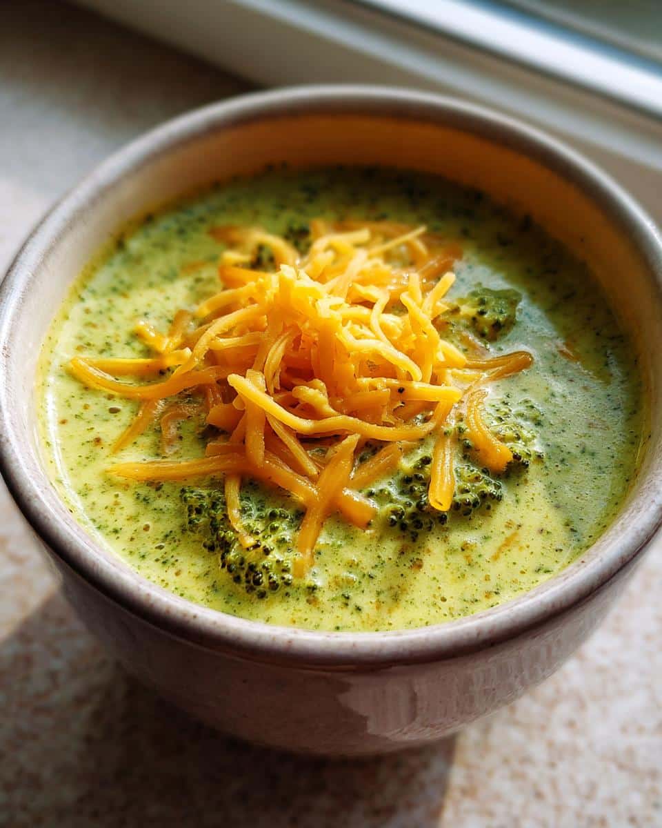 high Protein Broccoli Cheddar Soup - detail 3