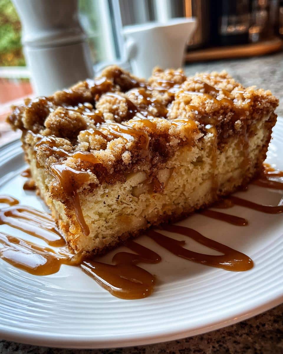 Amazing Apple Crumb Cake: 1 Blissful Fall Treat 5 Apple Crumb Cake – Topped with Cinnamon Apple Drizzle - detail 2