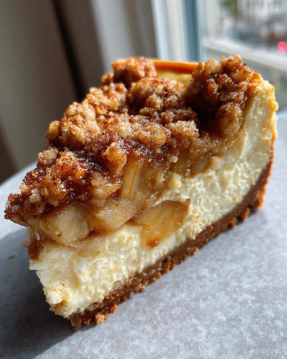 Apple Crumble Cheesecake – Fall’s Coziest Dessert - detail 3