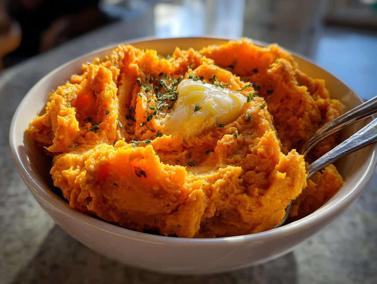 Best Honey Butter Mashed Sweet Potatoes