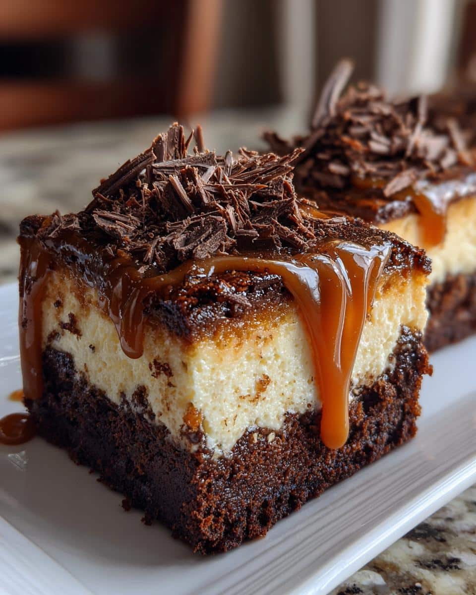 Caramel Brownie Cheesecake - detail 1