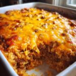 Simple Cheesy Hamburger Rice Casserole: 450 Calorie Meal 8 Cheesy Hamburger Rice Casserole