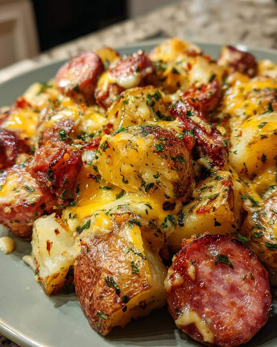 Amazing Cheesy Ranch Potatoes in 35 Min 5 Cheesy Ranch Potatoes and Smoked Sausage - detail 1