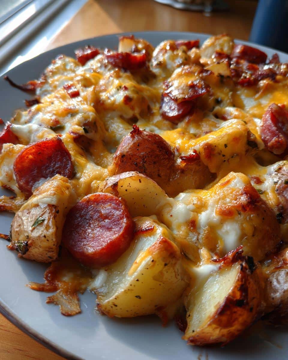 Amazing Cheesy Ranch Potatoes in 35 Min 6 Cheesy Ranch Potatoes and Smoked Sausage - detail 2