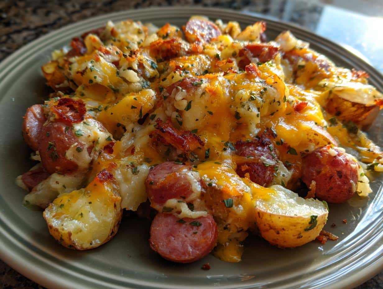 Amazing Cheesy Ranch Potatoes in 35 Min 7 Cheesy Ranch Potatoes and Smoked Sausage - detail 3