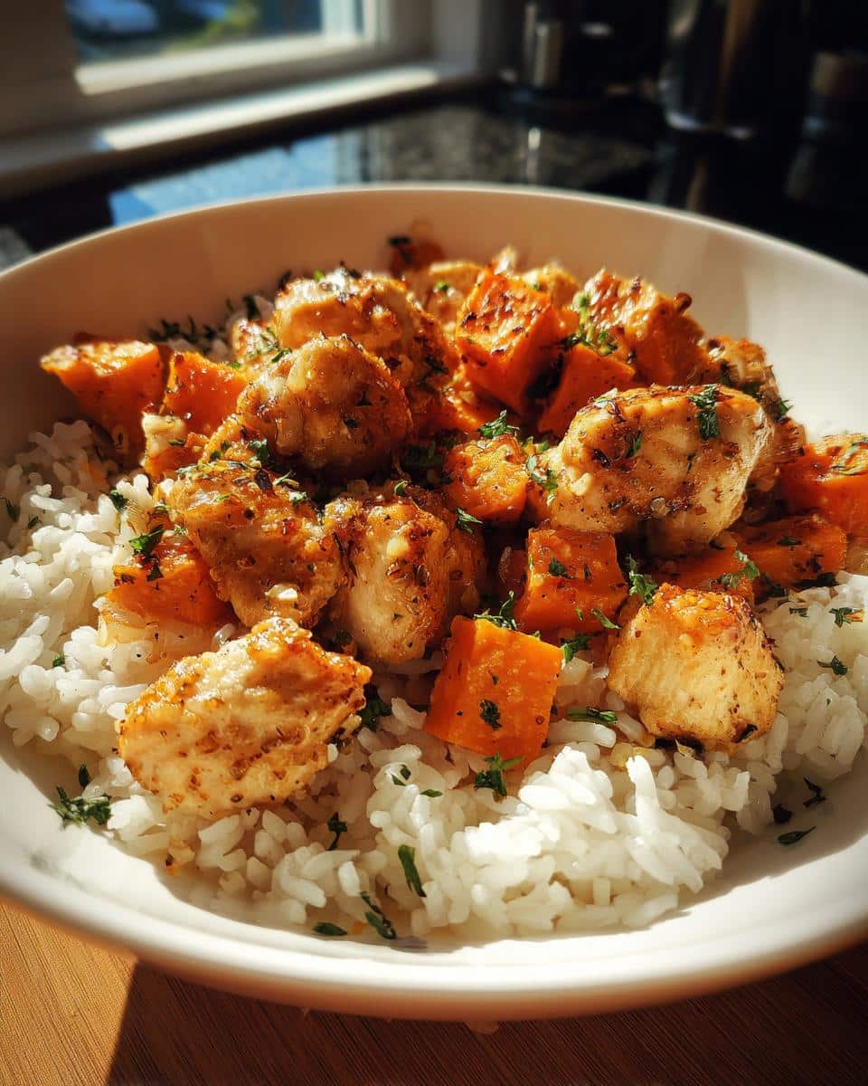 Chicken and Sweet Potato Rice Bowl - detail 1