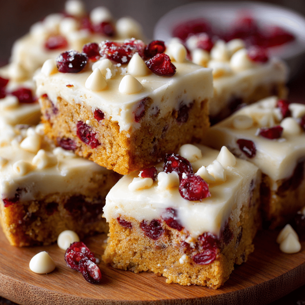 Cranberry Bliss Bars 1 Dreamy Holiday 0