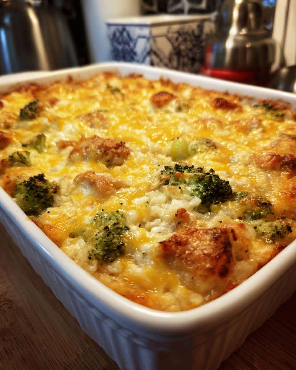 Creamy Chicken Broccoli Rice Cheese Casserole - detail 3
