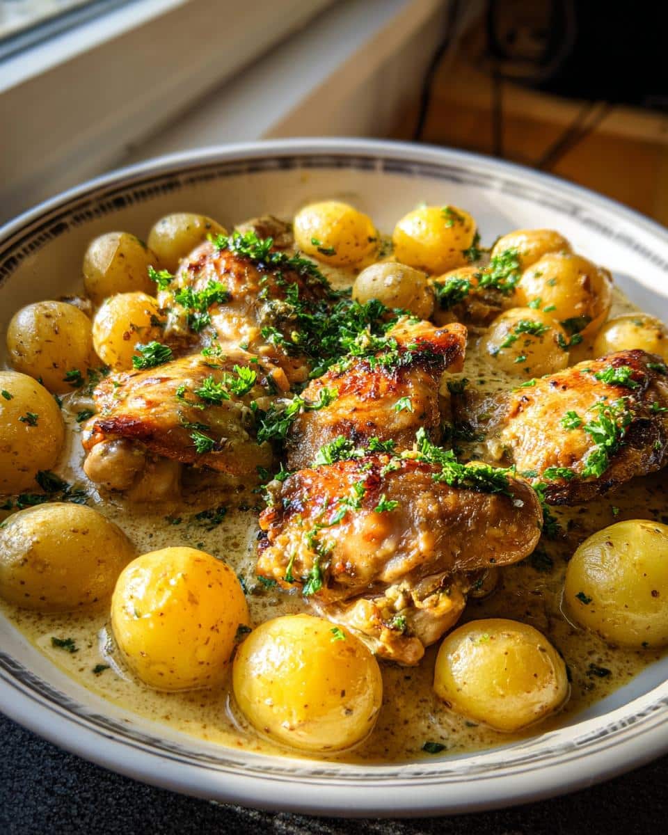 Crockpot Garlic Parmesan Chicken & Potatoes – Easy Winter Dinner - detail 2