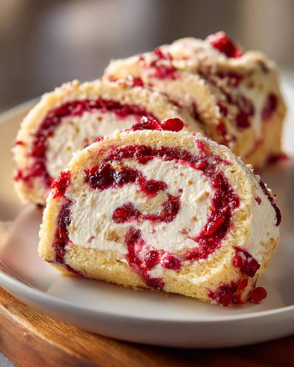Festive Christmas Cranberry Roll Ups - detail 1