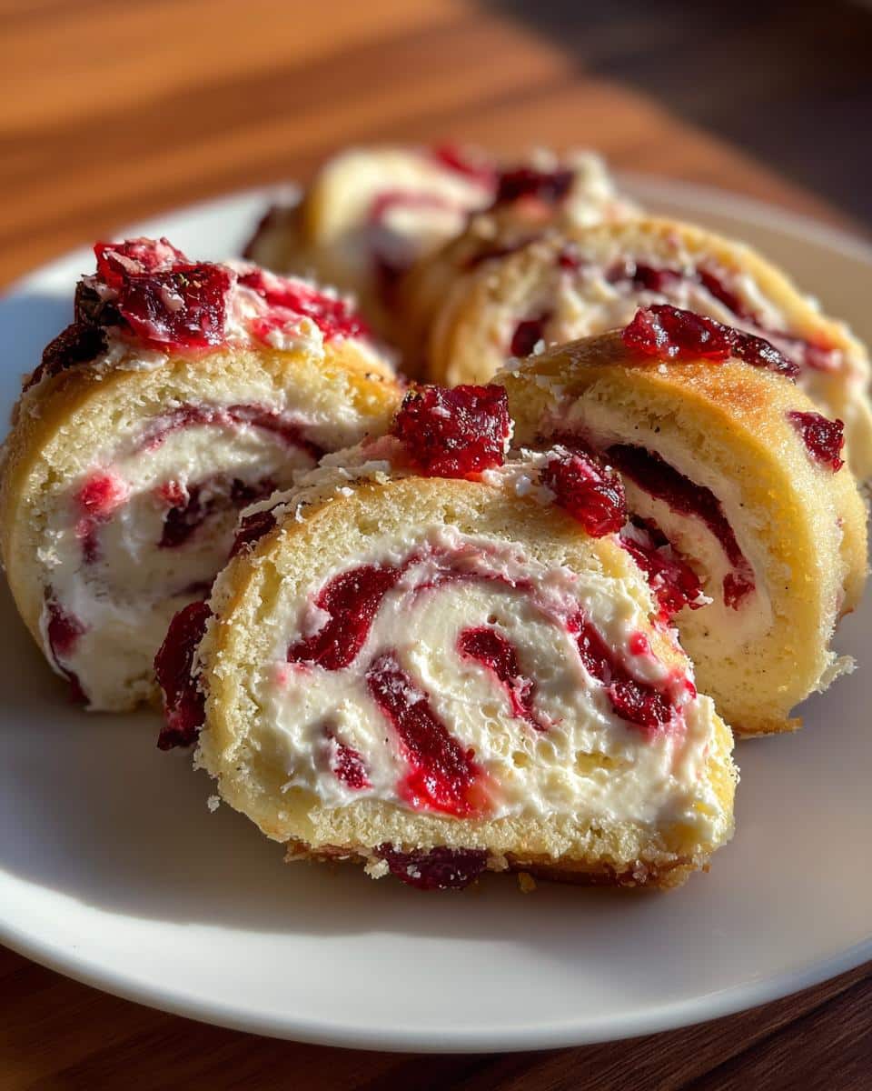 Festive Christmas Cranberry Roll Ups - detail 3