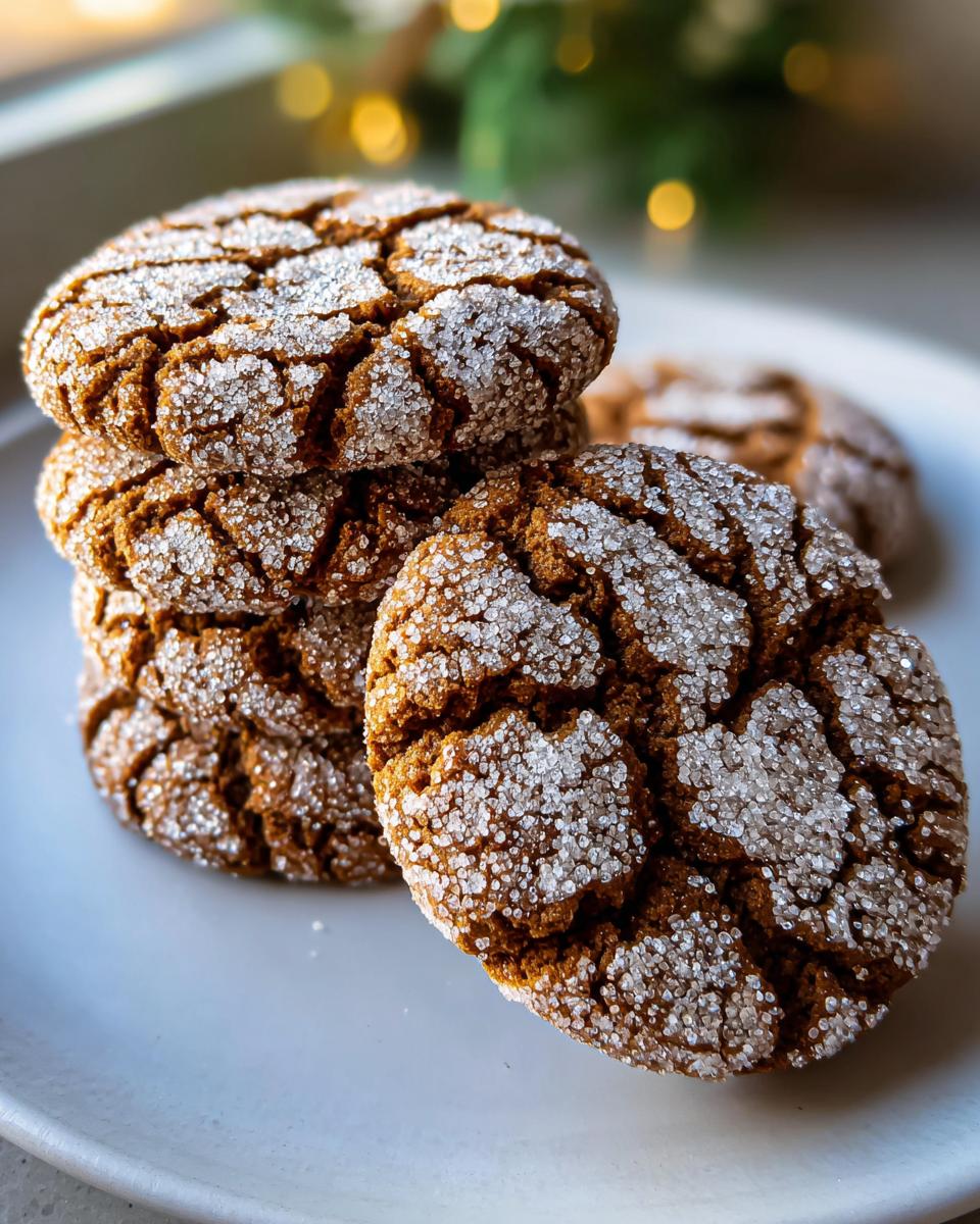 Perfect Gingerbread Crinkle Cookies: 1 Big Holiday Hit