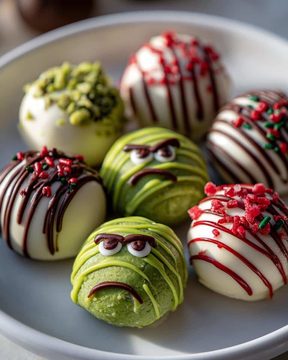 Grinch Oreo Balls - detail 1