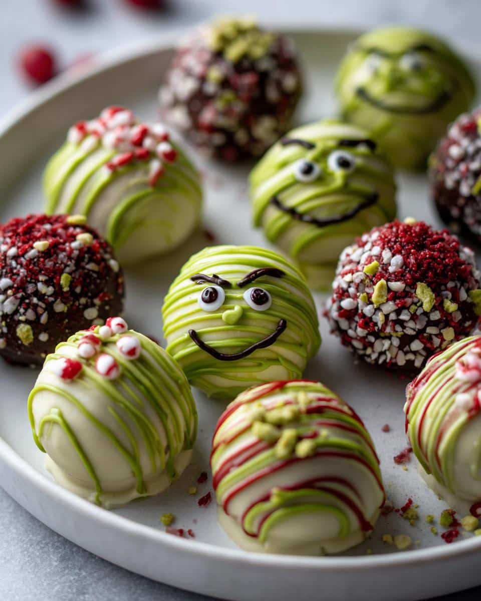 Grinch Oreo Balls - detail 2