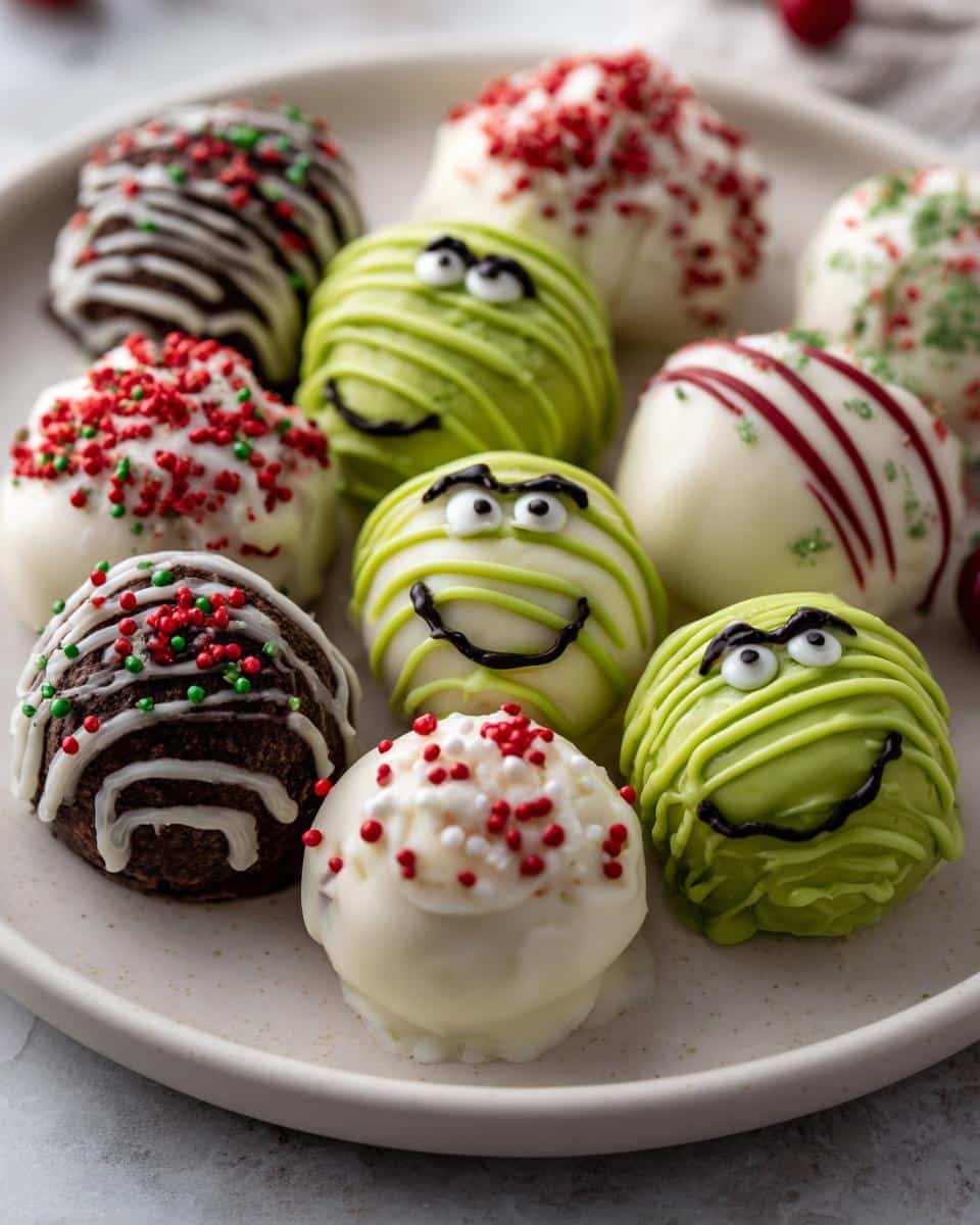 Grinch Oreo Balls - detail 3