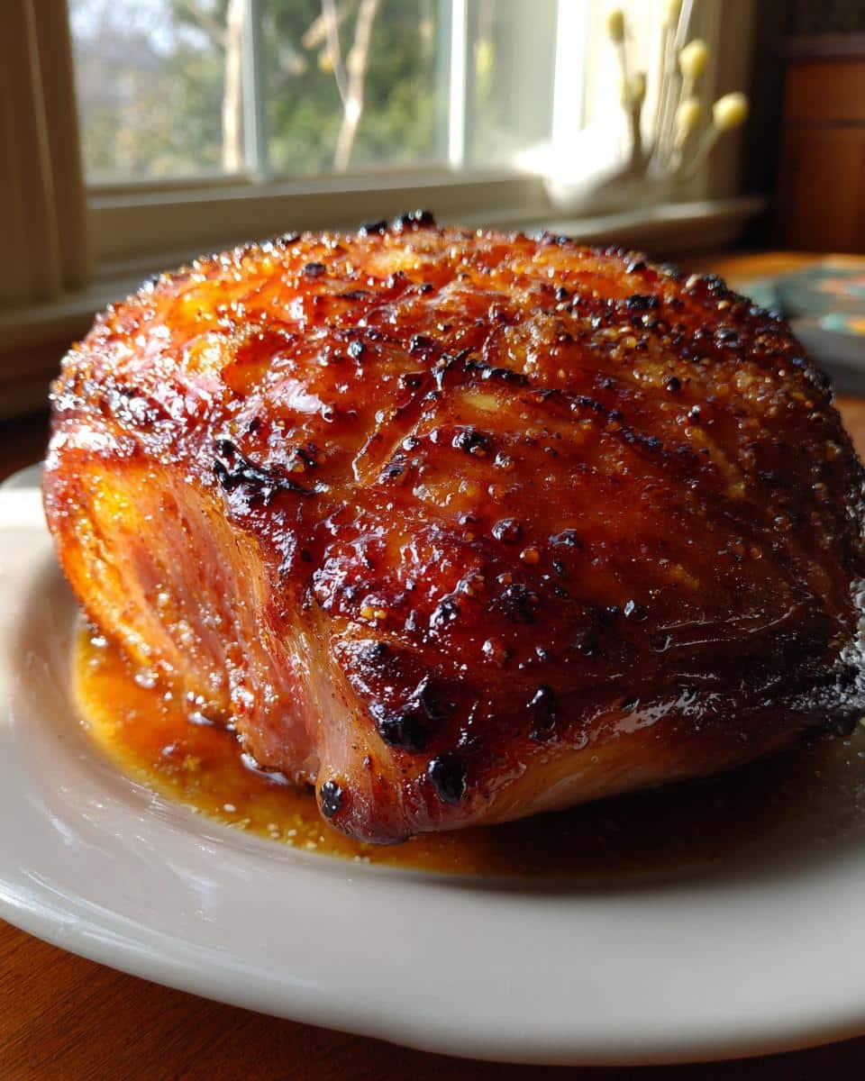 Holiday Crockpot Ham with Brown Sugar Glaze - detail 2