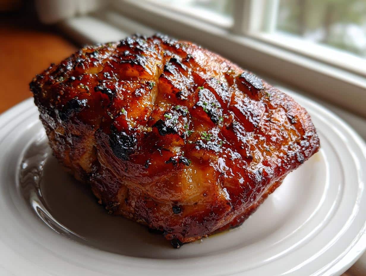 Holiday Crockpot Ham with Brown Sugar Glaze - detail 3