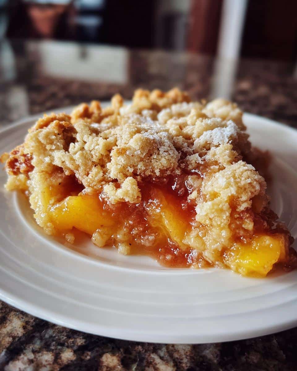 Homemade Peach Cobbler – Winter Comfort Dessert - detail 1
