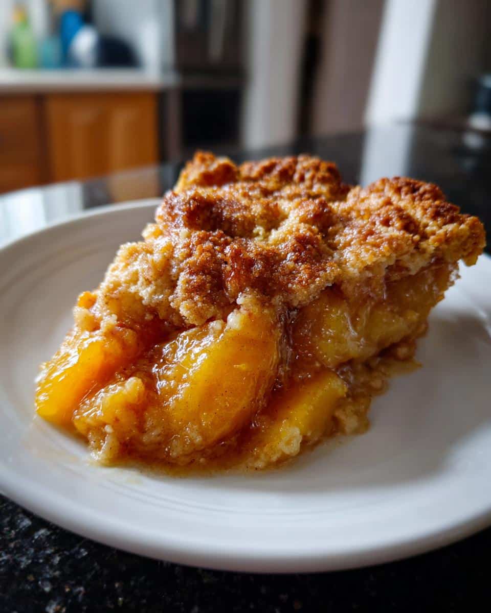 Homemade Peach Cobbler – Winter Comfort Dessert - detail 2