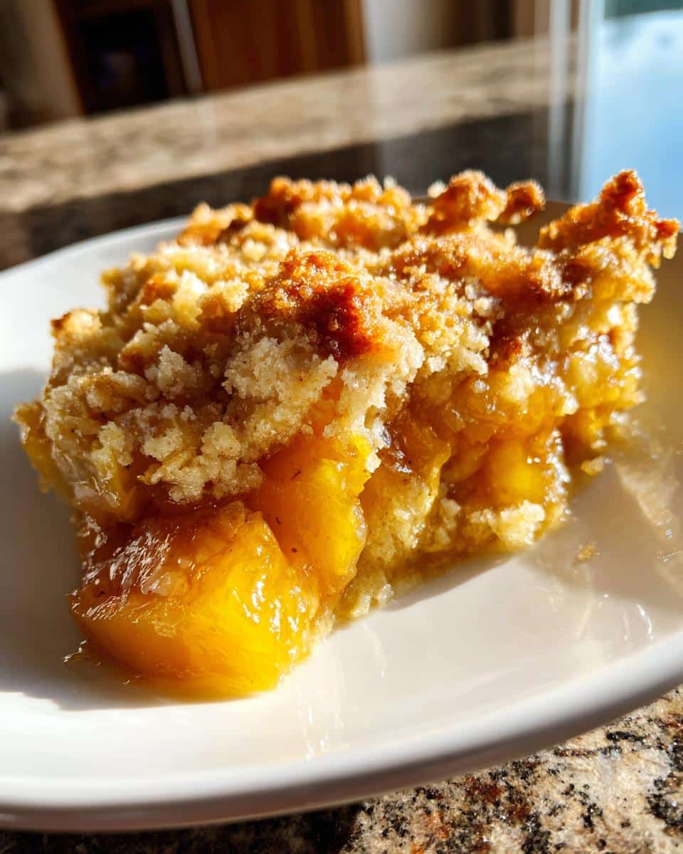 Homemade Peach Cobbler – Winter Comfort Dessert - detail 3