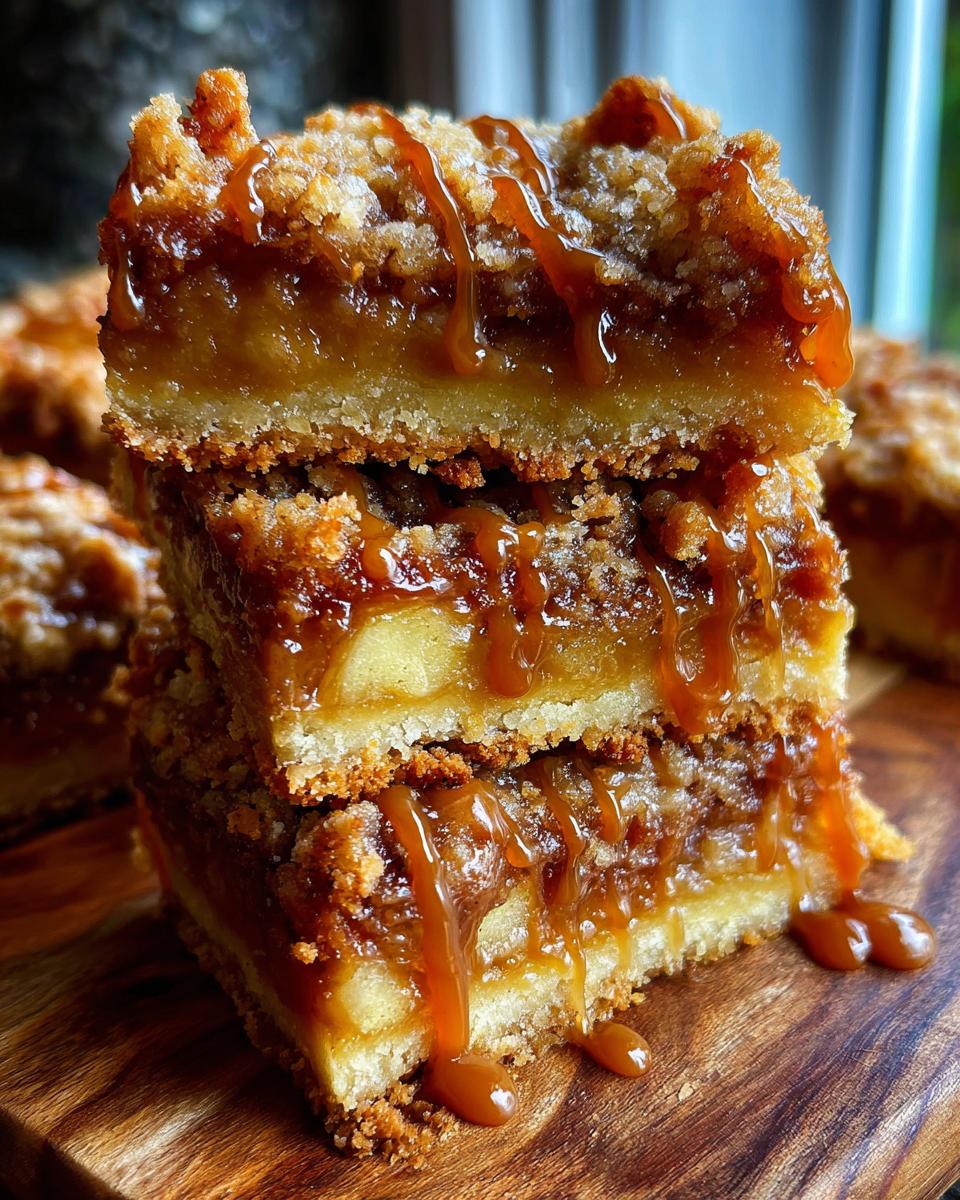 Irresistible Salted Caramel Apple Bars for Fall - detail 3