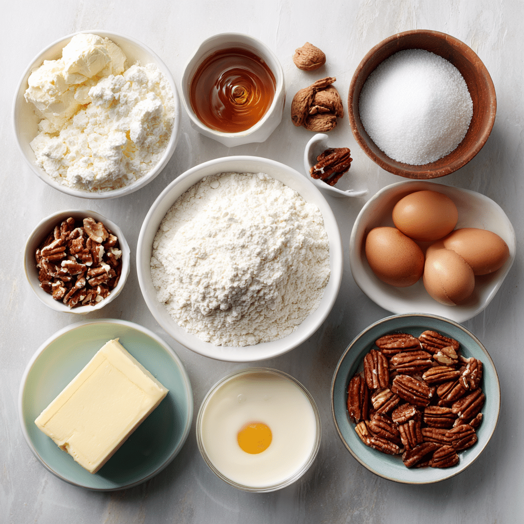 Pecan Pie Cheesecake Bars ingredients
