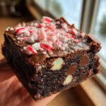 Peppermint Bark Brownies for Christmas Dessert Tables