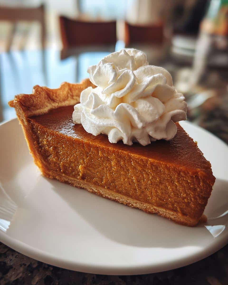 Pumpkin Pie with Whipped Cream – Classic Thanksgiving Dessert - detail 1