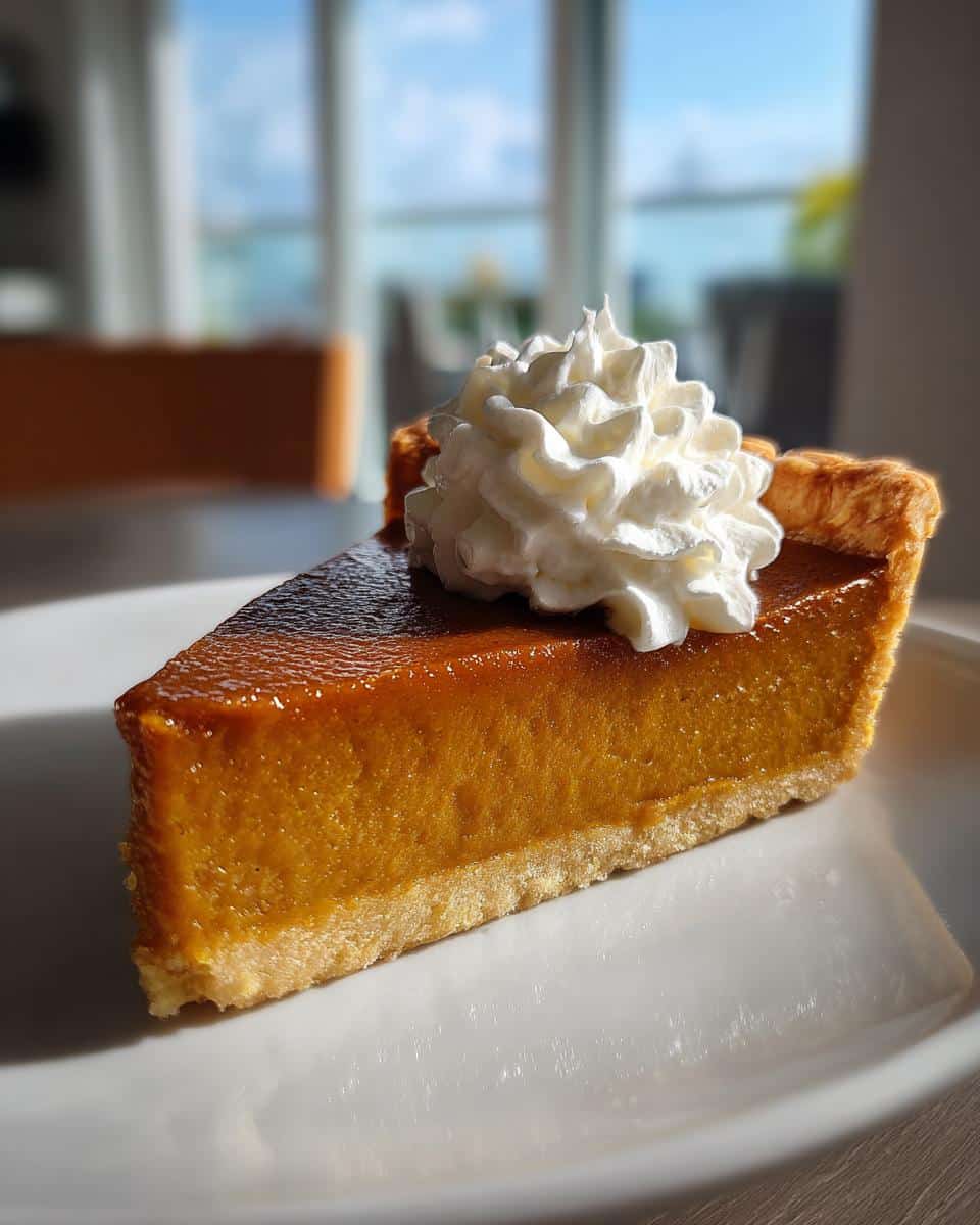 Pumpkin Pie with Whipped Cream – Classic Thanksgiving Dessert - detail 2