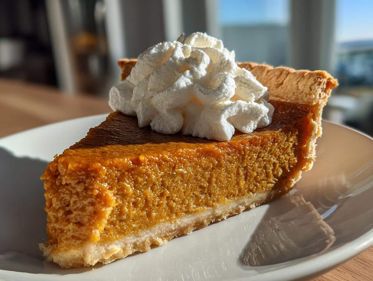 Pumpkin Pie with Whipped Cream – Classic Thanksgiving Dessert