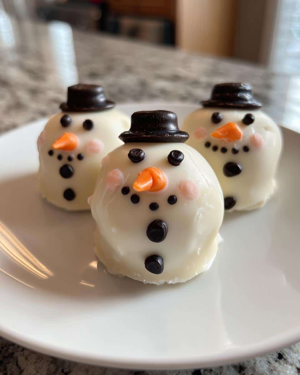 Snowman Oreo Balls: Adorable Joy! 5 Snowman Oreo Balls - detail 1