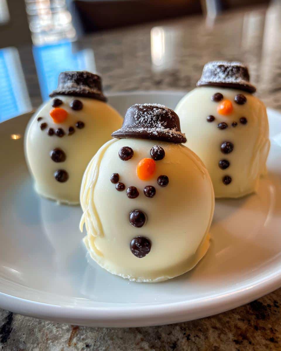 Snowman Oreo Balls: Adorable Joy! 7 Snowman Oreo Balls - detail 2