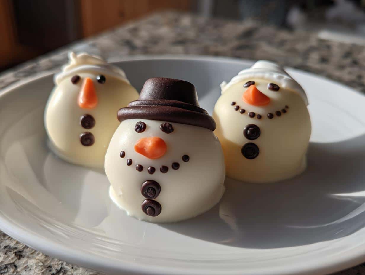 Snowman Oreo Balls: Adorable Joy! 8 Snowman Oreo Balls - detail 3