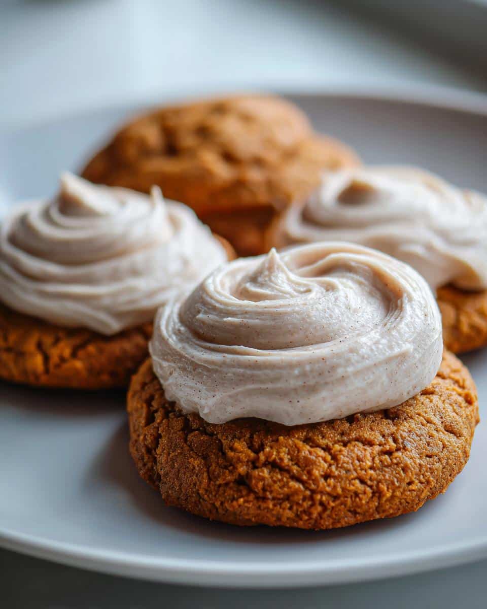 Soft Pumpkin Cookies with Cinnamon Frosting - detail 3
