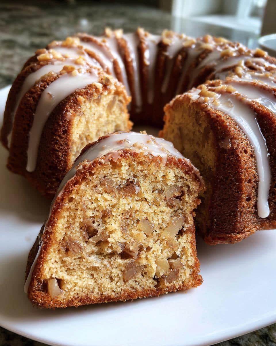 Spiced Apple Bundt Cake with Glaze - detail 1