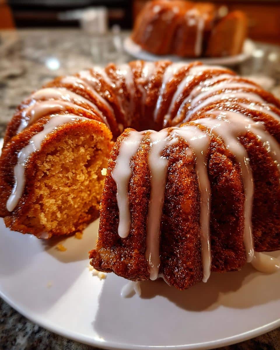 Spiced Apple Bundt Cake with Glaze - detail 2