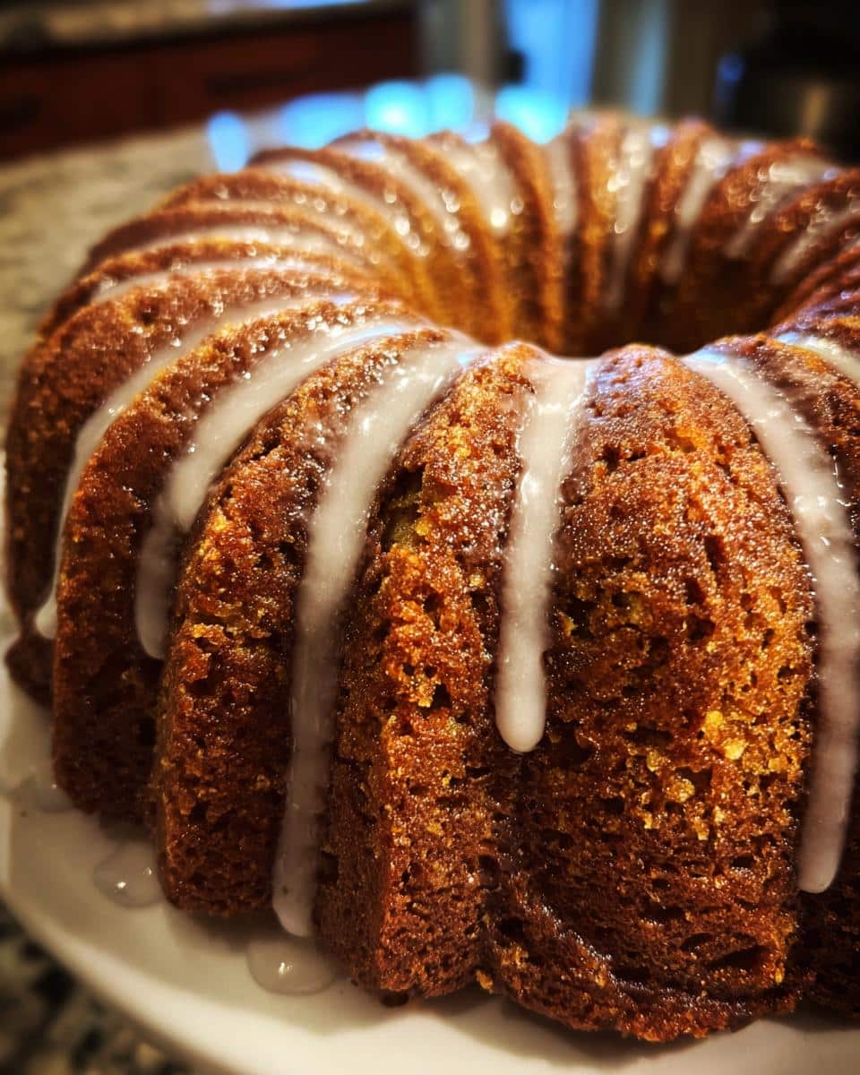 Spiced Apple Bundt Cake with Glaze