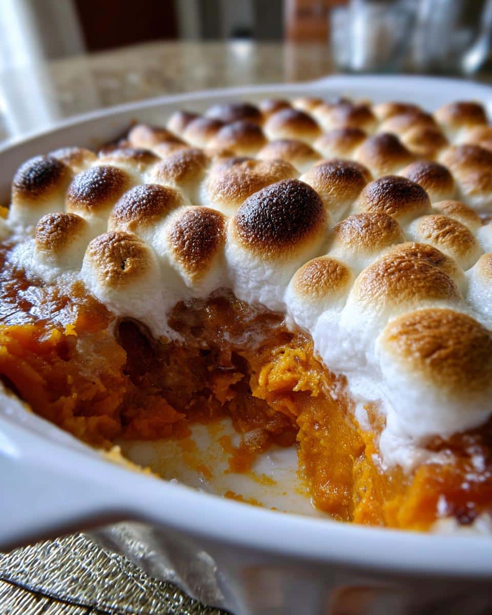 Sweet Potato Casserole with Marshmallows - detail 2