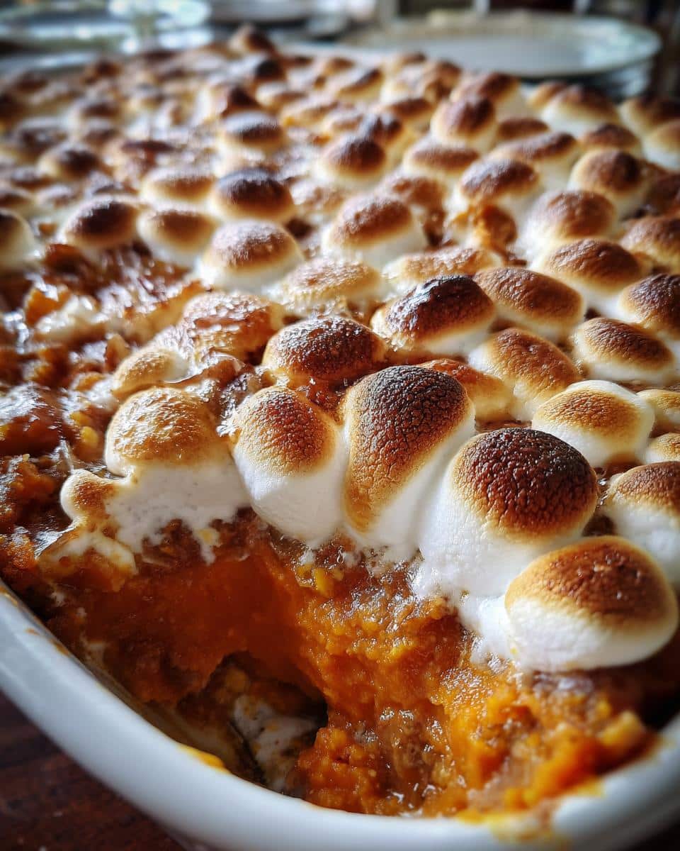 Sweet Potato Casserole with Marshmallows - detail 3