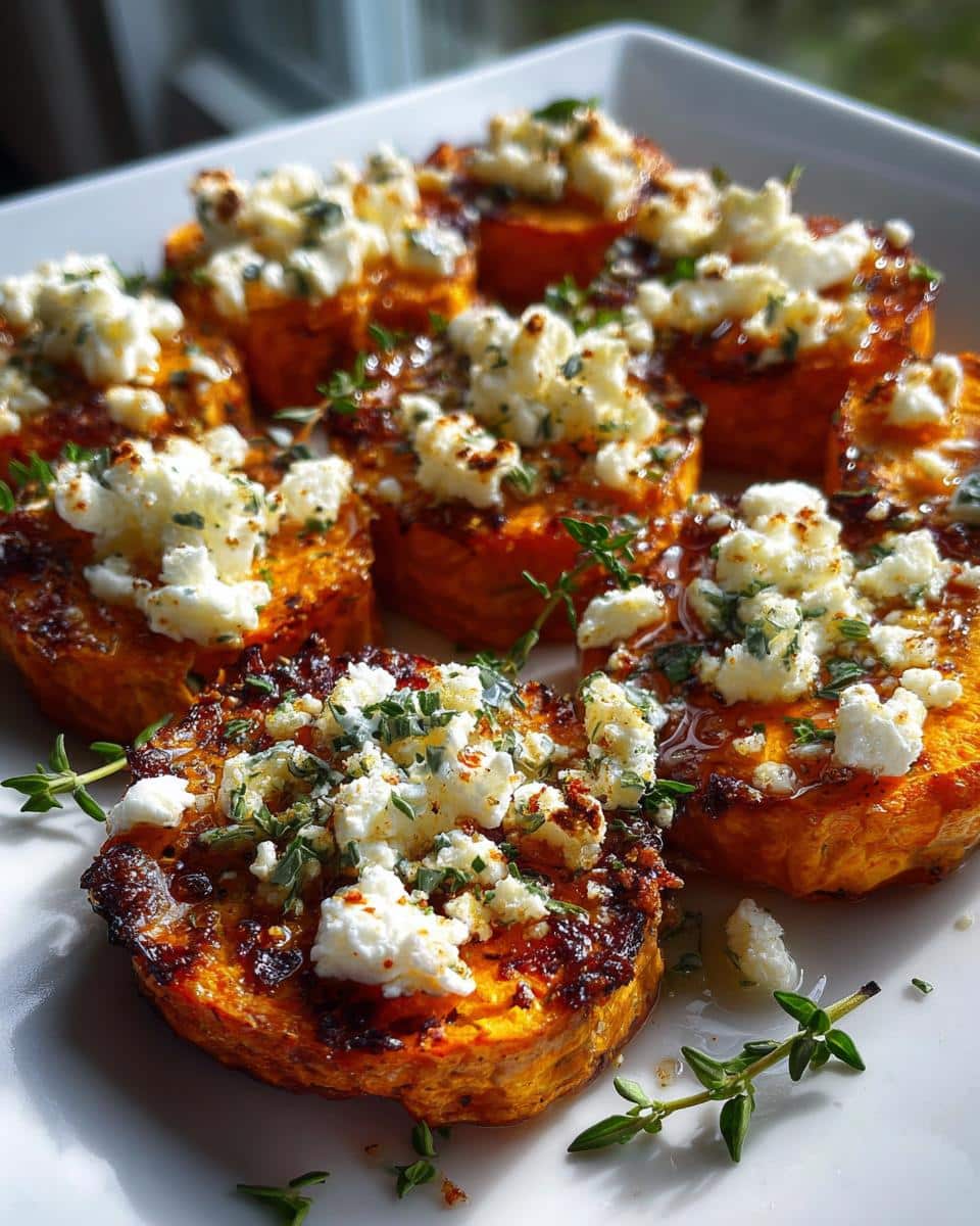 Amazing Honey Feta Sweet Potato Rounds Recipe 4 Sweet Potato Recipes: Honey Feta Sweet Potato Rounds - detail 3