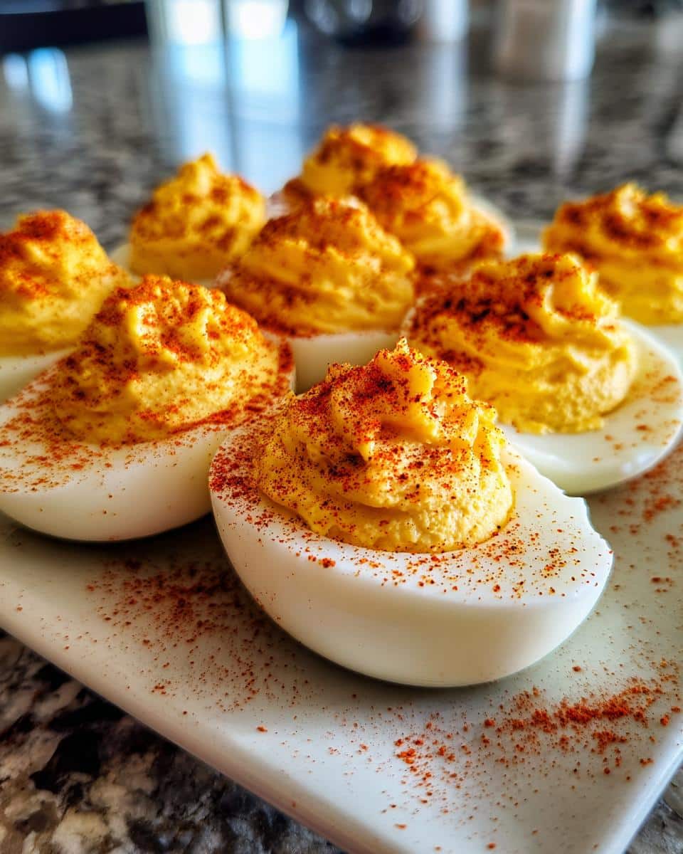 Thanksgiving Appetizer Deviled Eggs - detail 1