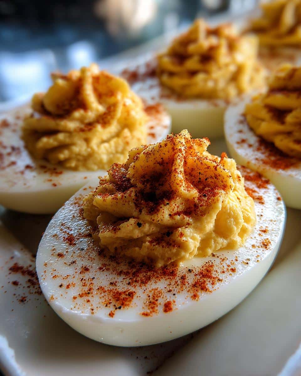 Thanksgiving Appetizer Deviled Eggs - detail 2