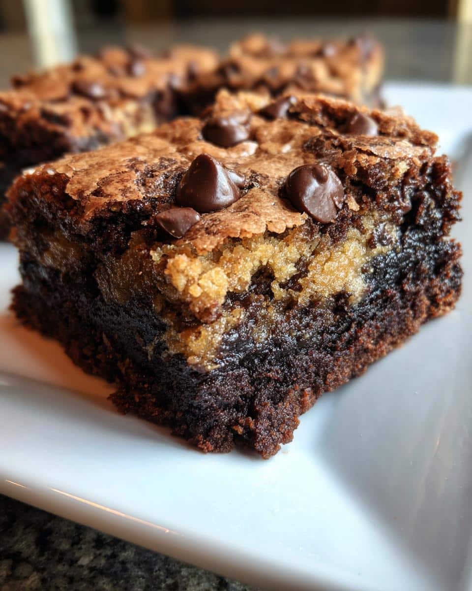 The Best Fudgy Chewy Browkies (Brookies) - Savvy Bites - detail 1