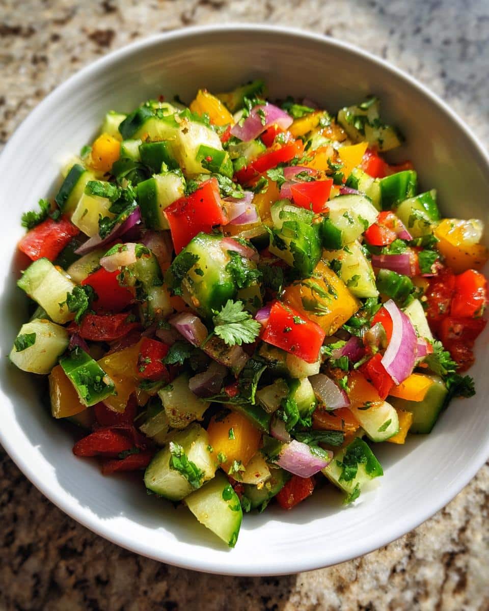 Viral TikTok Cucumber & Bell Pepper Salad – Refreshing, Flavorful & Ready in 10 Minutes - detail 2